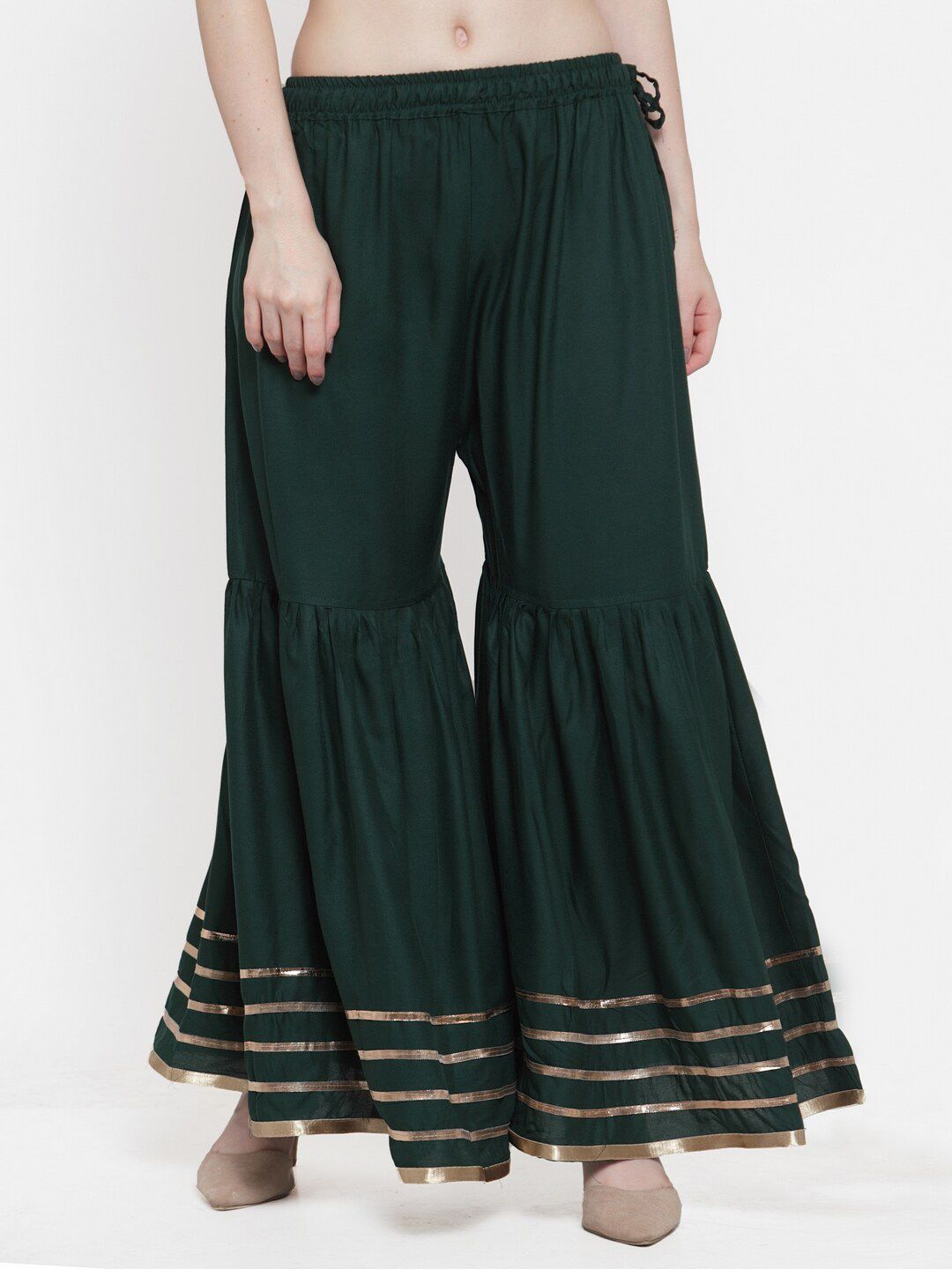 TAG 7 Women Flared Ethnic Palazzos | Grocsy