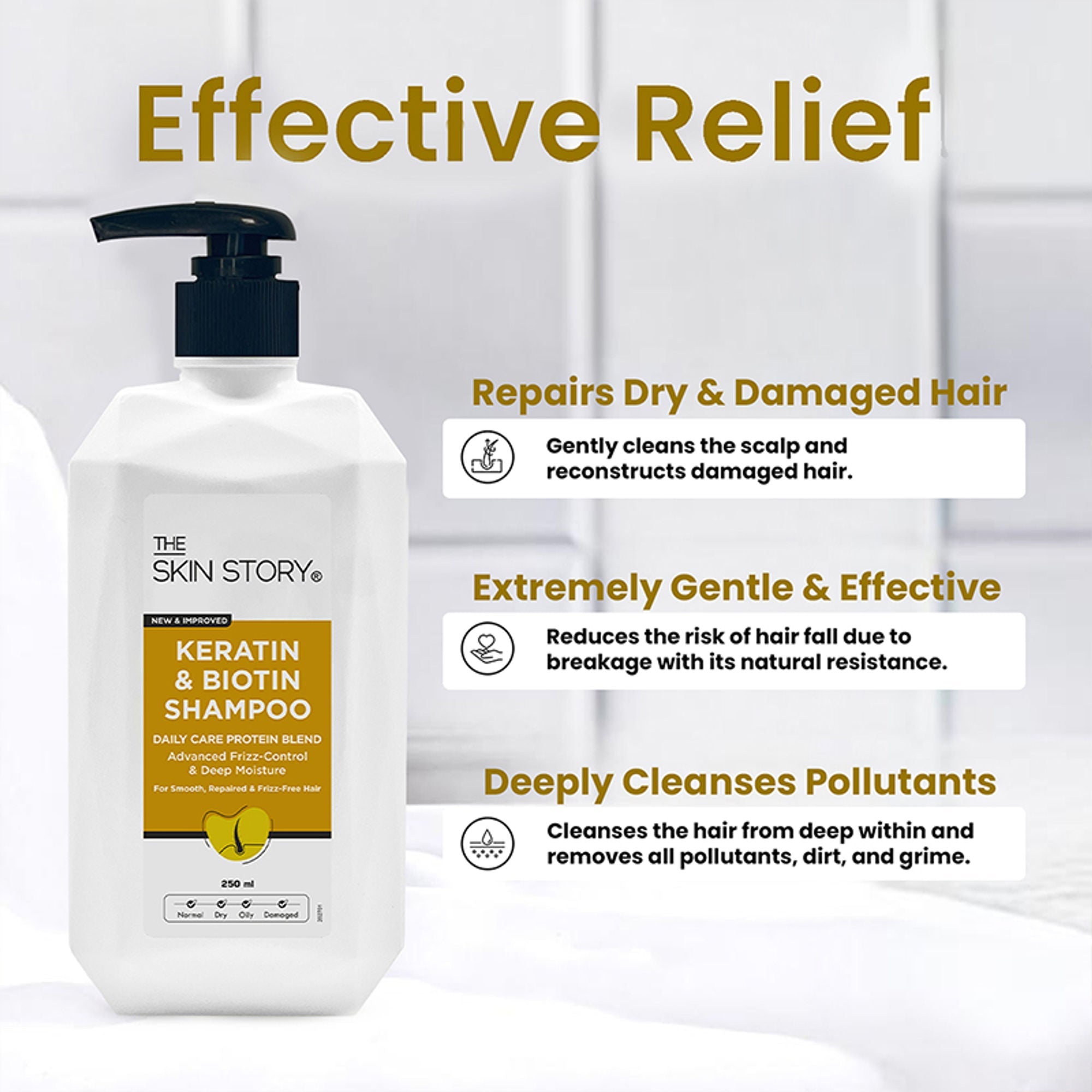 The Skin Story Advanced Frizz Control Keratin Shampoo | Grocsy