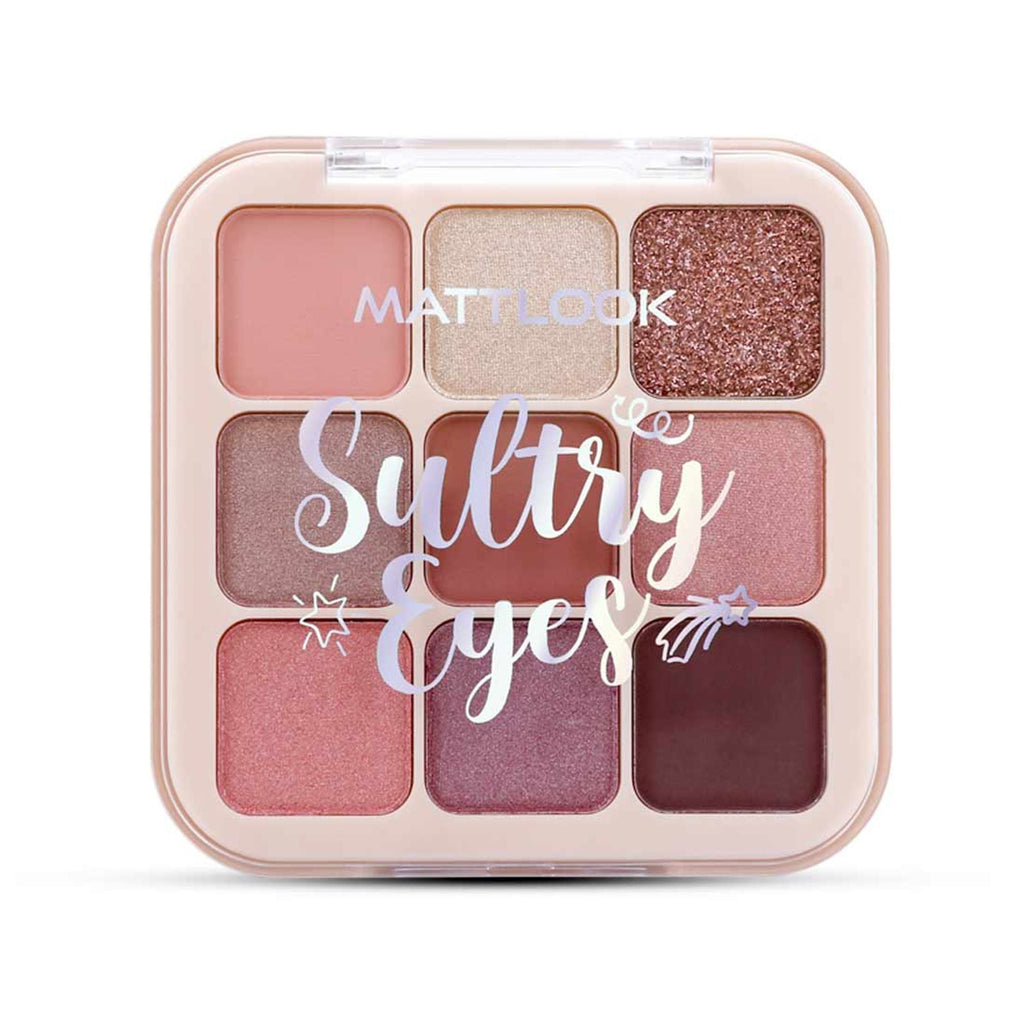 Matt Look Sultry Eyes Highly Pigmented Blendable Long Lasting Eyeshadow Palette - 02 Holiday Wine | Grocsy