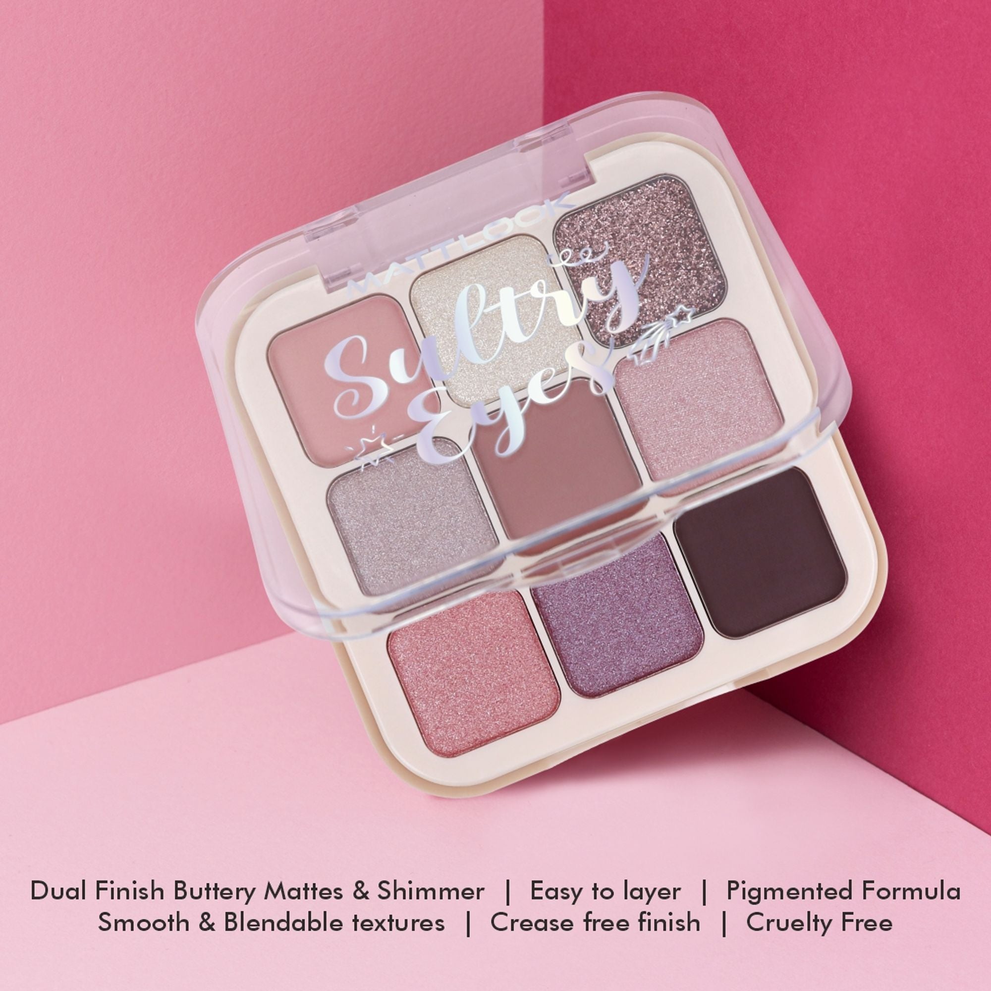 Matt Look Sultry Eyes Highly Pigmented Blendable Long Lasting Eyeshadow Palette - 02 Holiday Wine | Grocsy