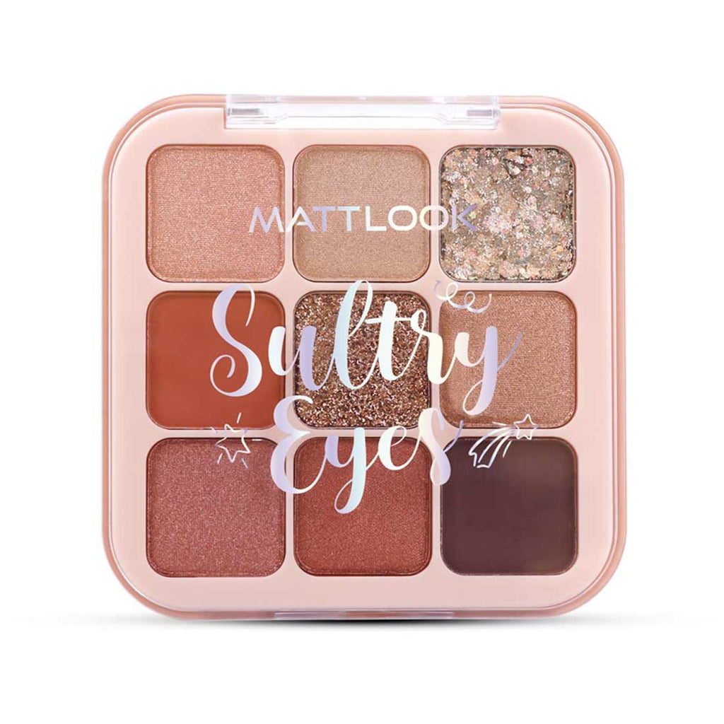 Matt Look Sultry Eyes Highly Pigmented Blendable Long Lasting Eyeshadow Palette - 03 Sundowner | Grocsy