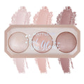 Matt Look Feel The Glow Baked Shimmer Highlighter Trio Palette - 02 Beaming Beauty | Grocsy