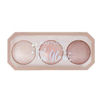Matt Look Feel The Glow Baked Shimmer Highlighter Trio Palette - 02 Beaming Beauty | Grocsy