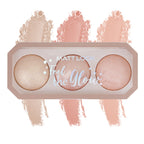 Matt Look Feel The Glow Baked Shimmer Highlighter Trio Palette - 03 Super Vibes | Grocsy