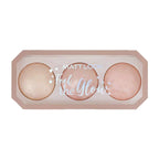 Matt Look Feel The Glow Baked Shimmer Highlighter Trio Palette - 03 Super Vibes | Grocsy