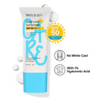 Swiss Beauty Care Dew Lock Sunscreen SPF 50 PA++++ With 1% Hyaluronic Acid | Grocsy