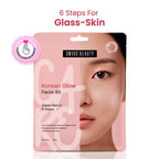 Swiss Beauty Care Korean Glow Facial Kit With Kakadu Plum & Rice, 6-Steps For Glass-Skin | Grocsy