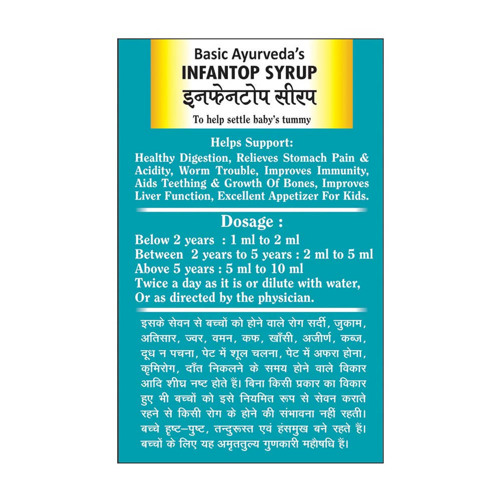 Basic Ayurveda Infantop Syrup Kids Relief | Grocsy