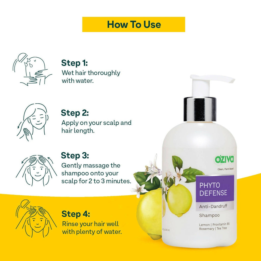 OZiva Phyto Cleanse Anti-Dandruff Shampoo | Grocsy