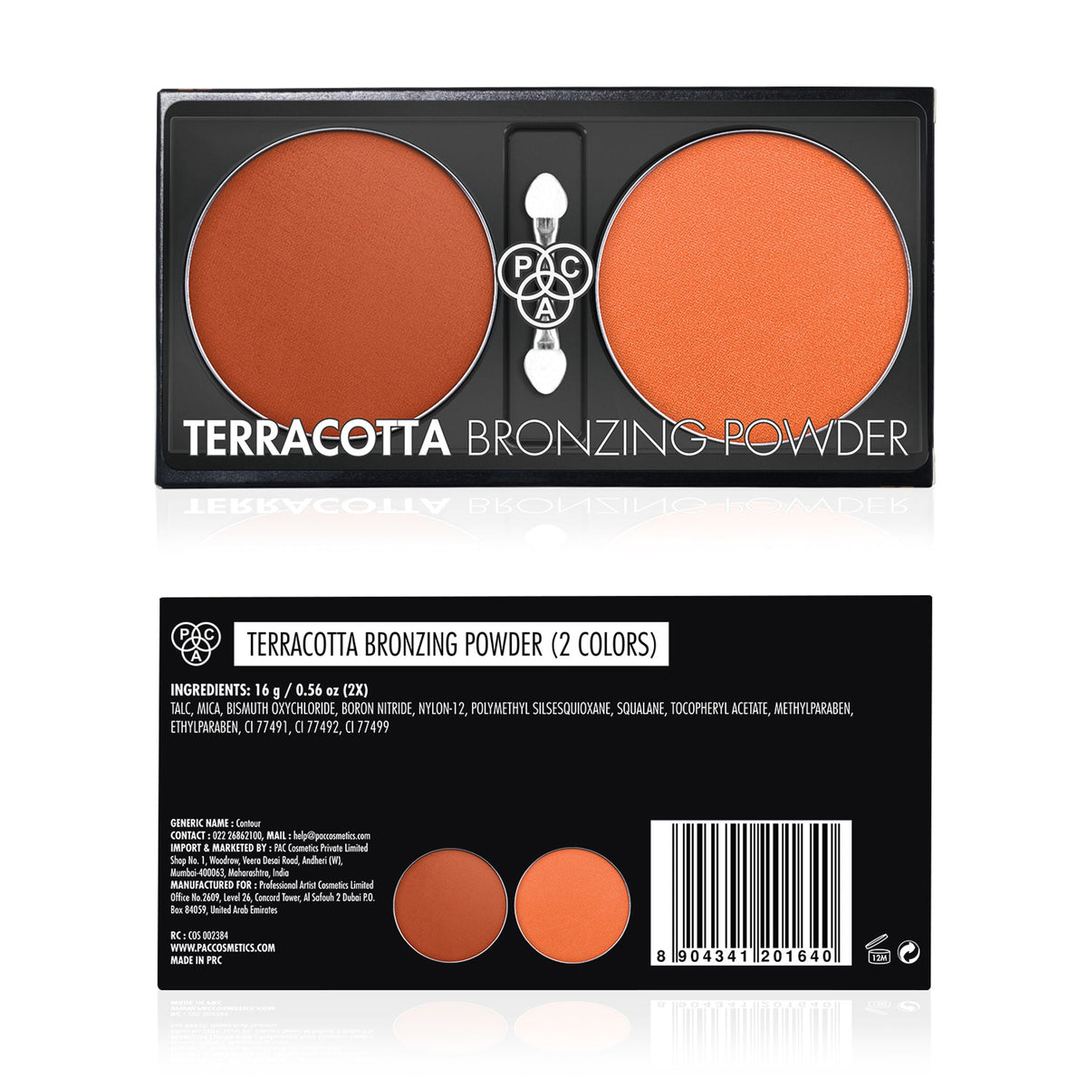 PAC Studio Terracotta Bronzing Powder - Luminous Matte Contour Shades, Sheer Natural Looking Coverage | Grocsy