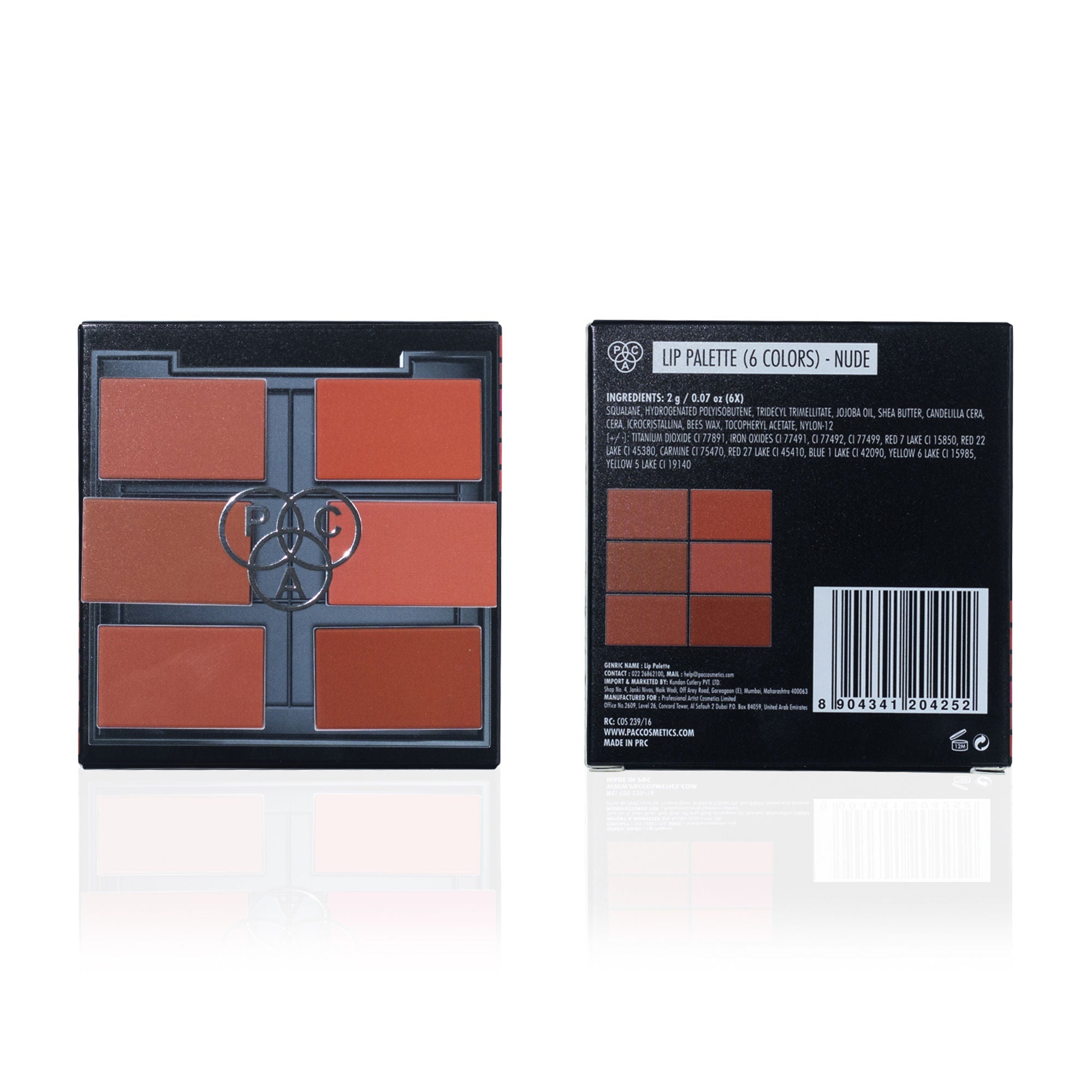 PAC Studio Lip Palette Nude - One Swipe Intense Color Payoff, Insanely Pigmented, Comfortable Long Wear | Grocsy