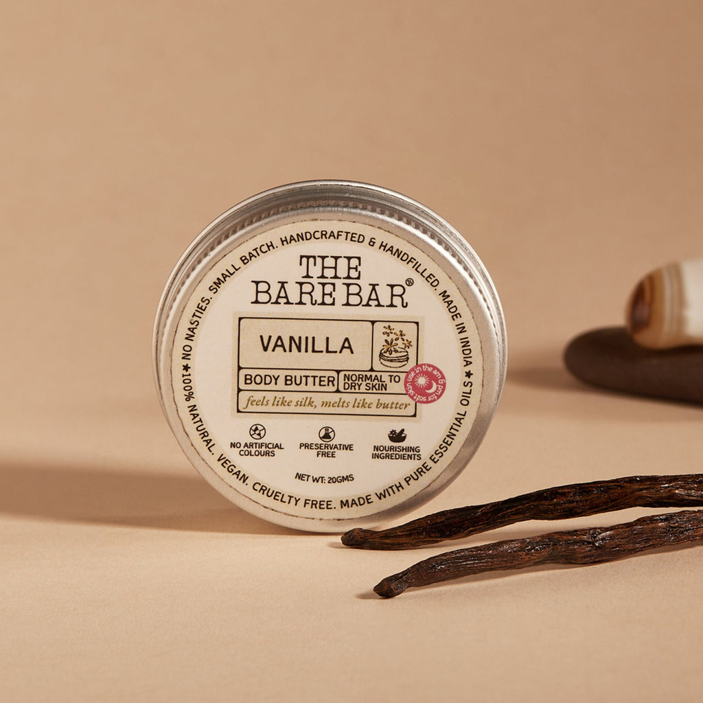 The Bare Bar Vanilla Body Butter - Deeply Moisturizing Vanilla Cream With Natural Butters | Grocsy