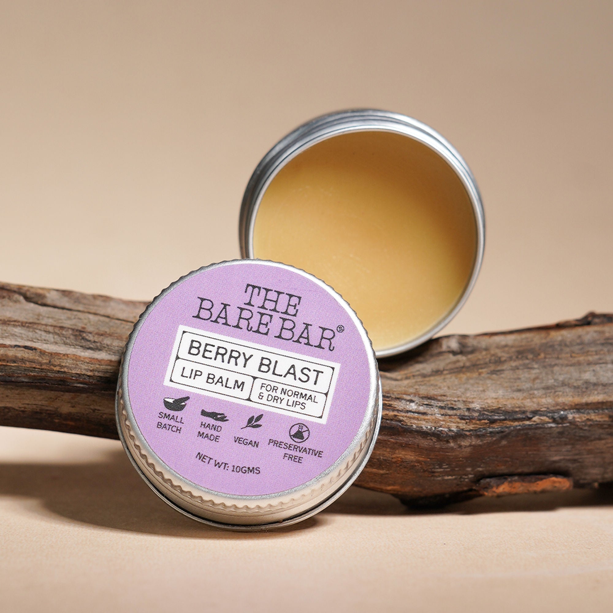 The Bare Bar Berry Blast Lip Balm - Buttery Moisture For Pigmented, Dry Lips - Berry Blast | Grocsy