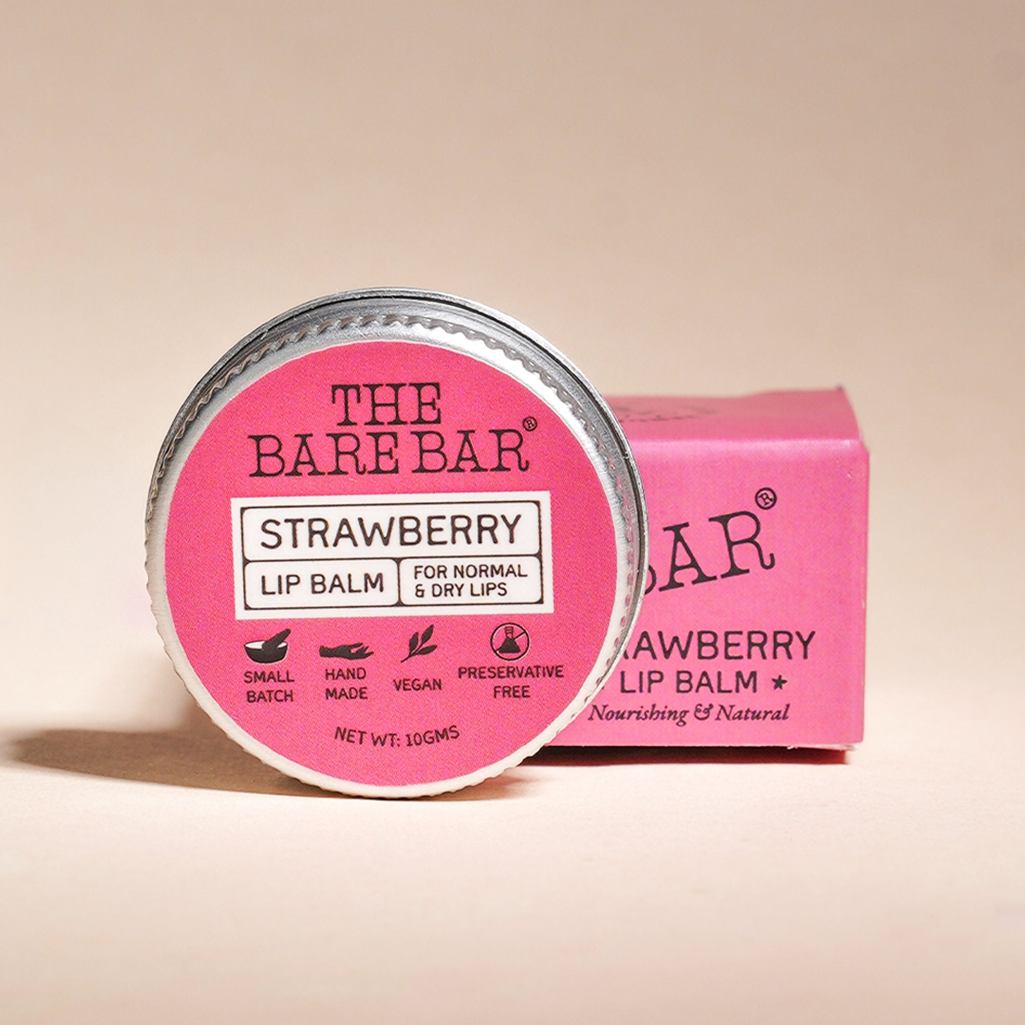 The Bare Bar Berry Blast Lip Balm - Buttery Moisture For Pigmented, Dry Lips - Strawberry | Grocsy