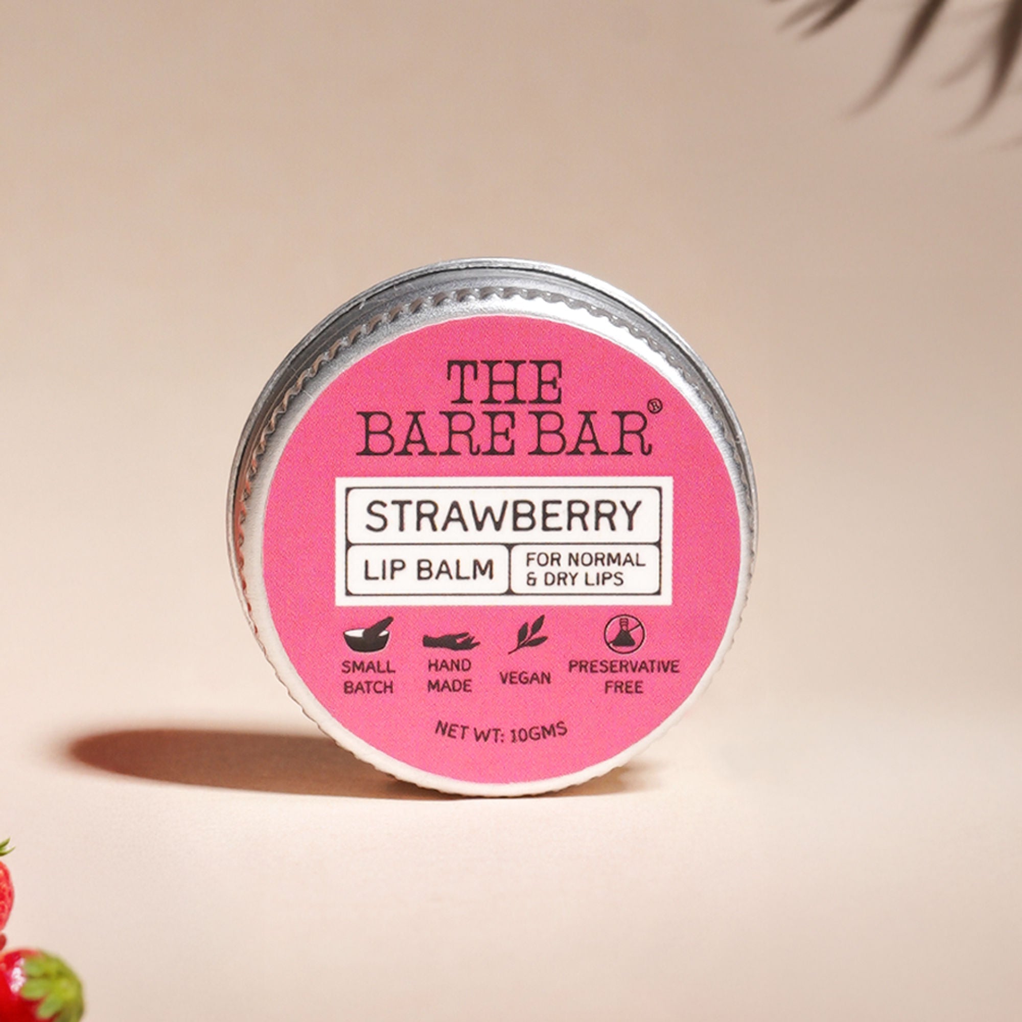 The Bare Bar Berry Blast Lip Balm - Buttery Moisture For Pigmented, Dry Lips - Strawberry | Grocsy