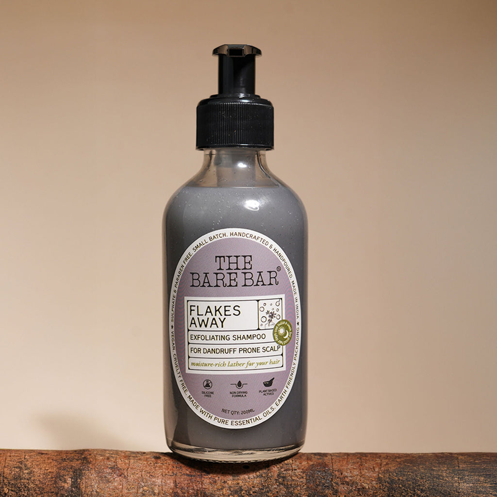 The Bare Bar Flakes Away Exfoliating Shampoo-Clears Scalp Buildup, Soothes & Hydrates Without Grease | Grocsy