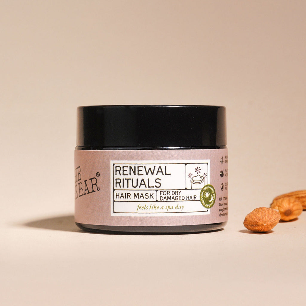 The Bare Bar Renewal Rituals Hair Mask - Deeply Hydrates & Repairs Dry, Damaged Hair Naturally | Grocsy