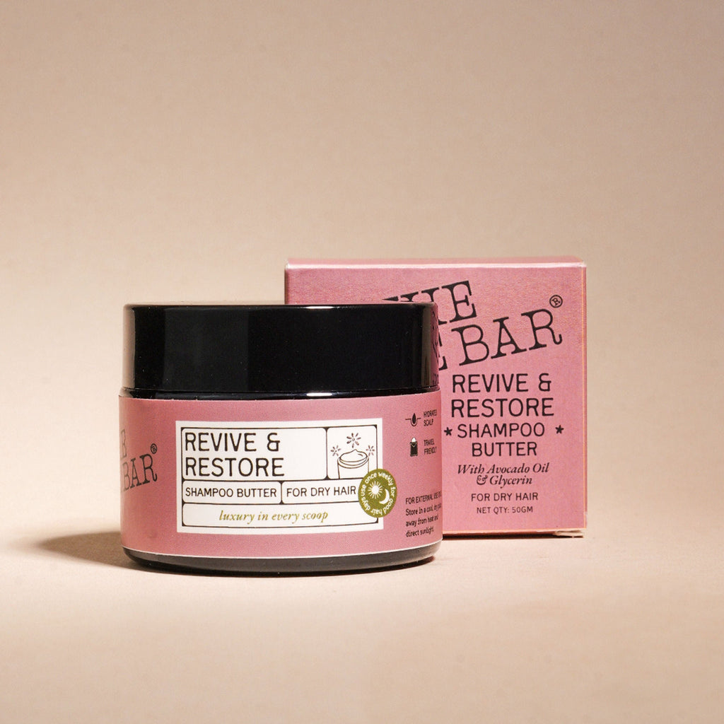 The Bare Bar Revive & Restore Shampoo Butter - Intense Hydration, Frizz Control & Hair Repair | Grocsy