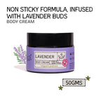 The Bare Bar Lavender Body Cream Floral Sweet Scent With Sandalwood & Lavender | Grocsy