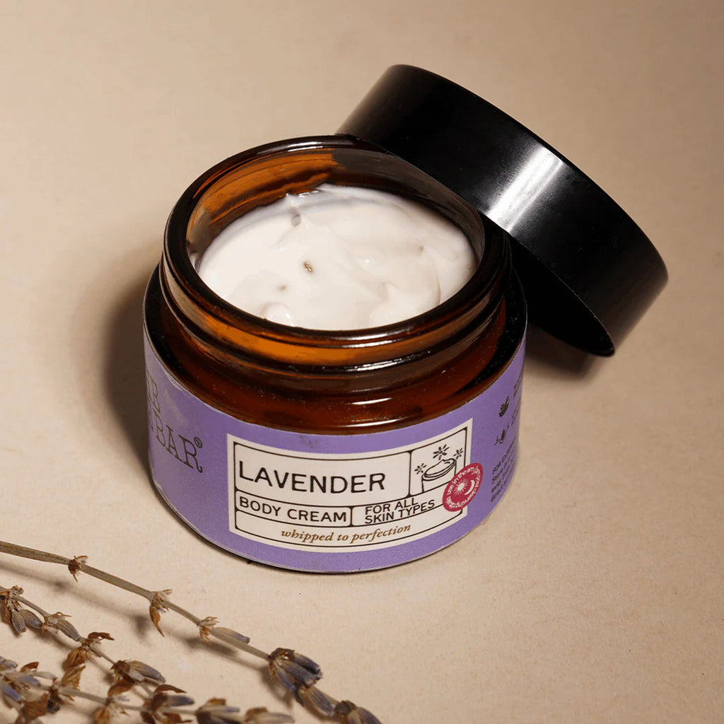The Bare Bar Lavender Body Cream Floral Sweet Scent With Sandalwood & Lavender | Grocsy