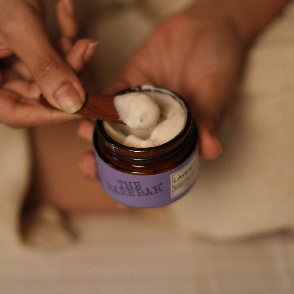 The Bare Bar Lavender Body Cream Floral Sweet Scent With Sandalwood & Lavender | Grocsy