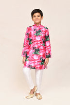 Joban Fashion Cotton Pink Kurta With Straight Fit Pant | Grocsy