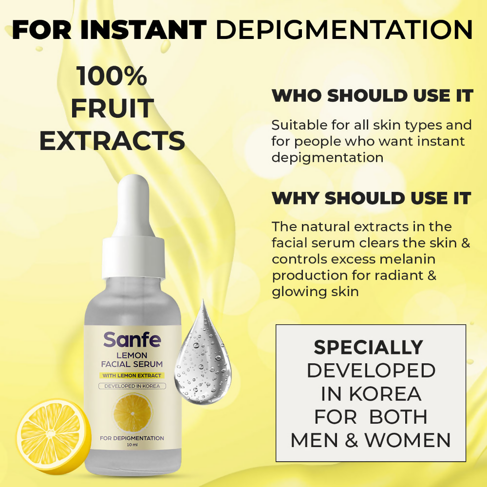 Sanfe Instant Depigmentation Lemon Facial Serum | Grocsy