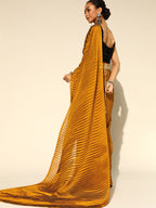 Saree Mall Mustard Party Wear Saree with Matching Blouse | Grocsy