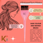 KINDED Multipurpose Pink Hair Color and Mehndi Brush Set of 2 | Grocsy