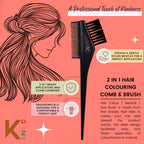 KINDED 2 In 1 Hair Colouring Dye Brush Applicator And Tail Comb Set of 2 | Grocsy