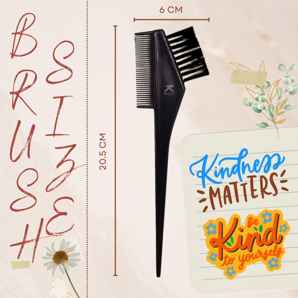 KINDED 2 In 1 Hair Colouring Dye Brush Applicator And Tail Comb Set of 2 | Grocsy