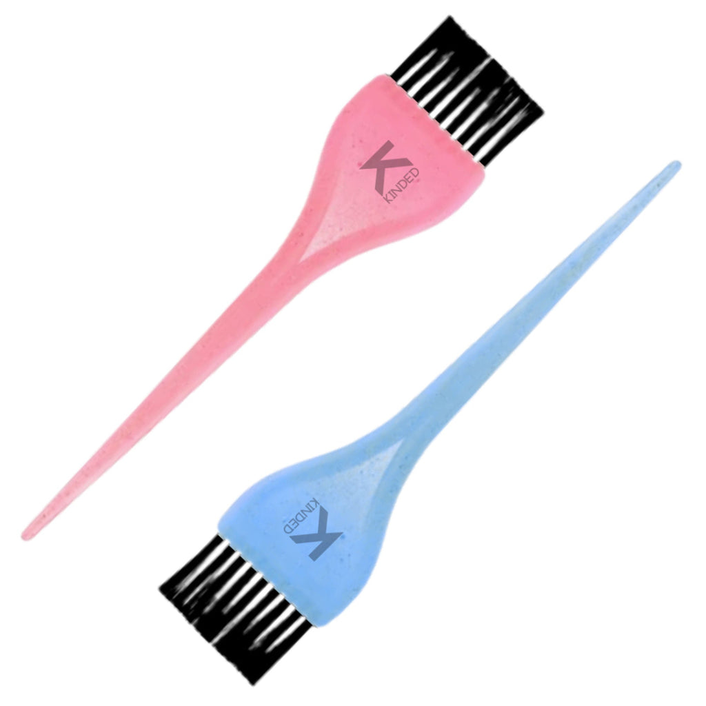 KINDED Multipurpose Pink & Blue Hair Color and Mehndi Brush Set of 2 | Grocsy