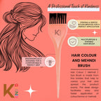 KINDED Multipurpose Orange & Blue Hair Color and Mehndi Brush Set of 2 | Grocsy