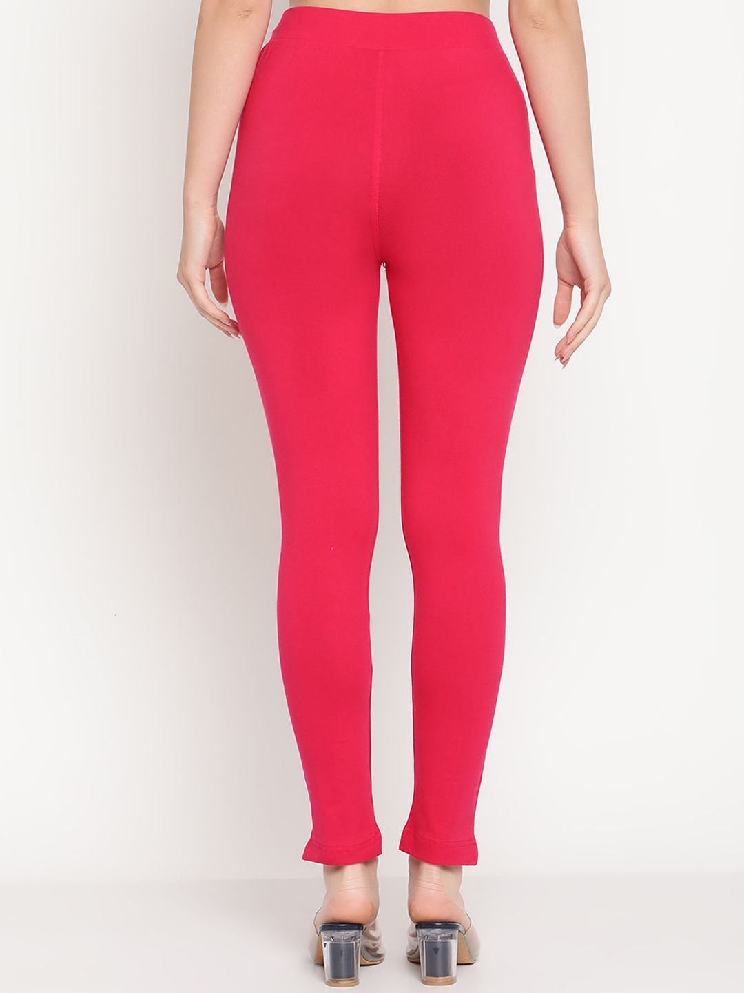 TAG 7 Women Magenta & Blue Pack of 2 Straight Fit Ankle-Length Leggings | Grocsy