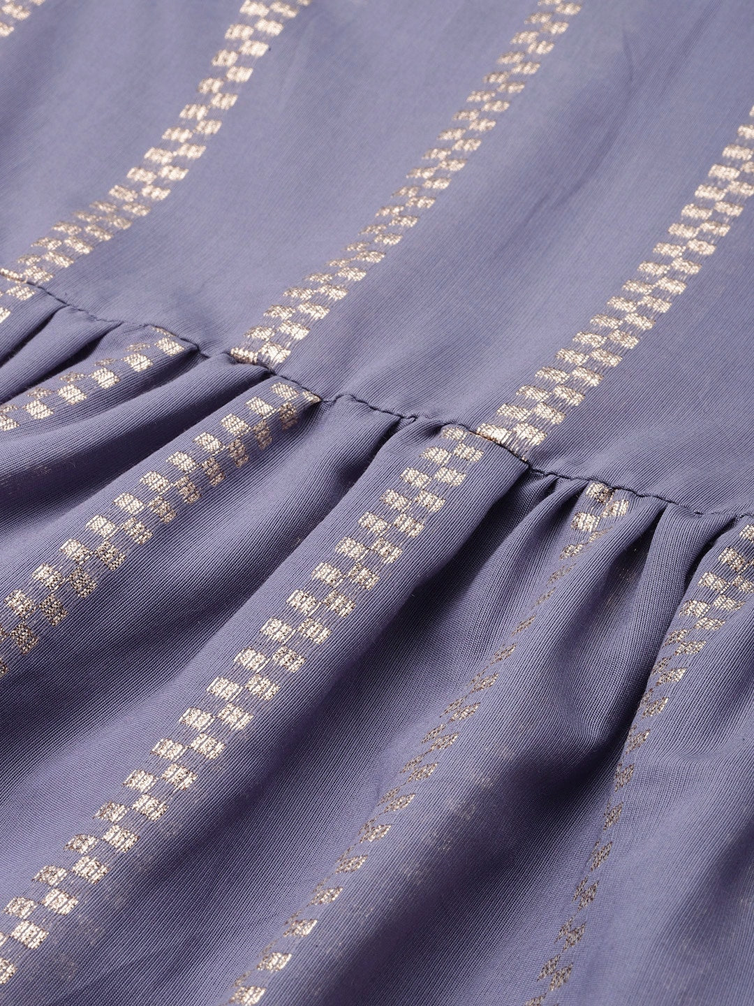 Sangria Women Jacquard Chanderi Silk Anarkali Kurta | Grocsy