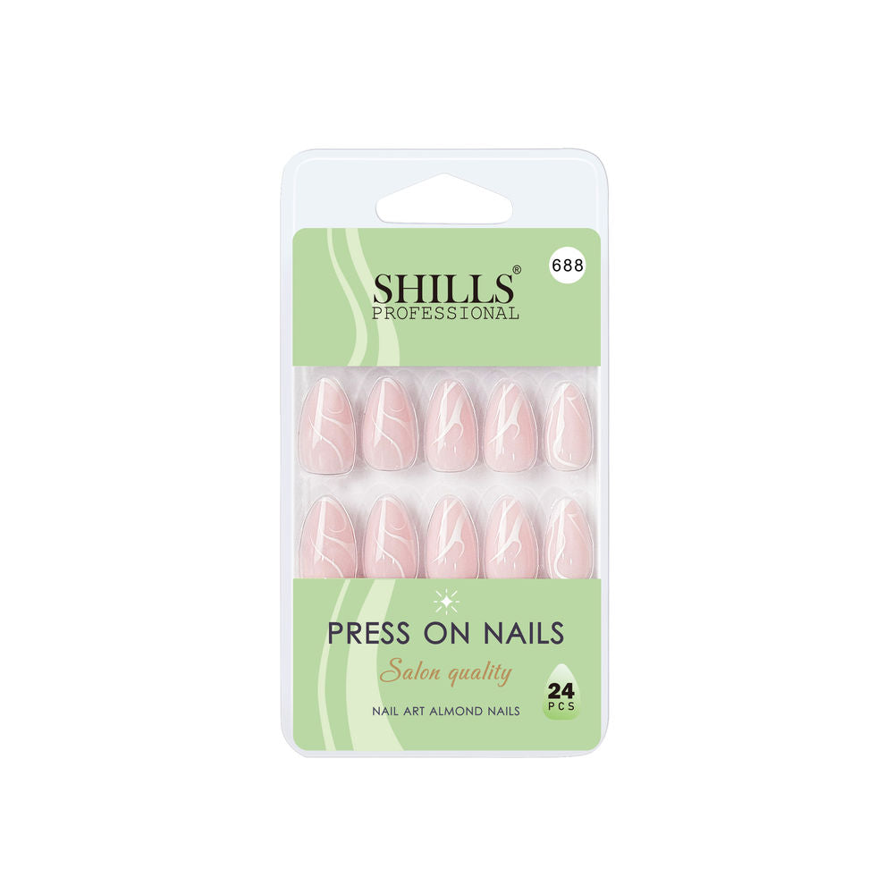 Shills Professional Reusable Press On Nails Almond - SPN688 | Grocsy