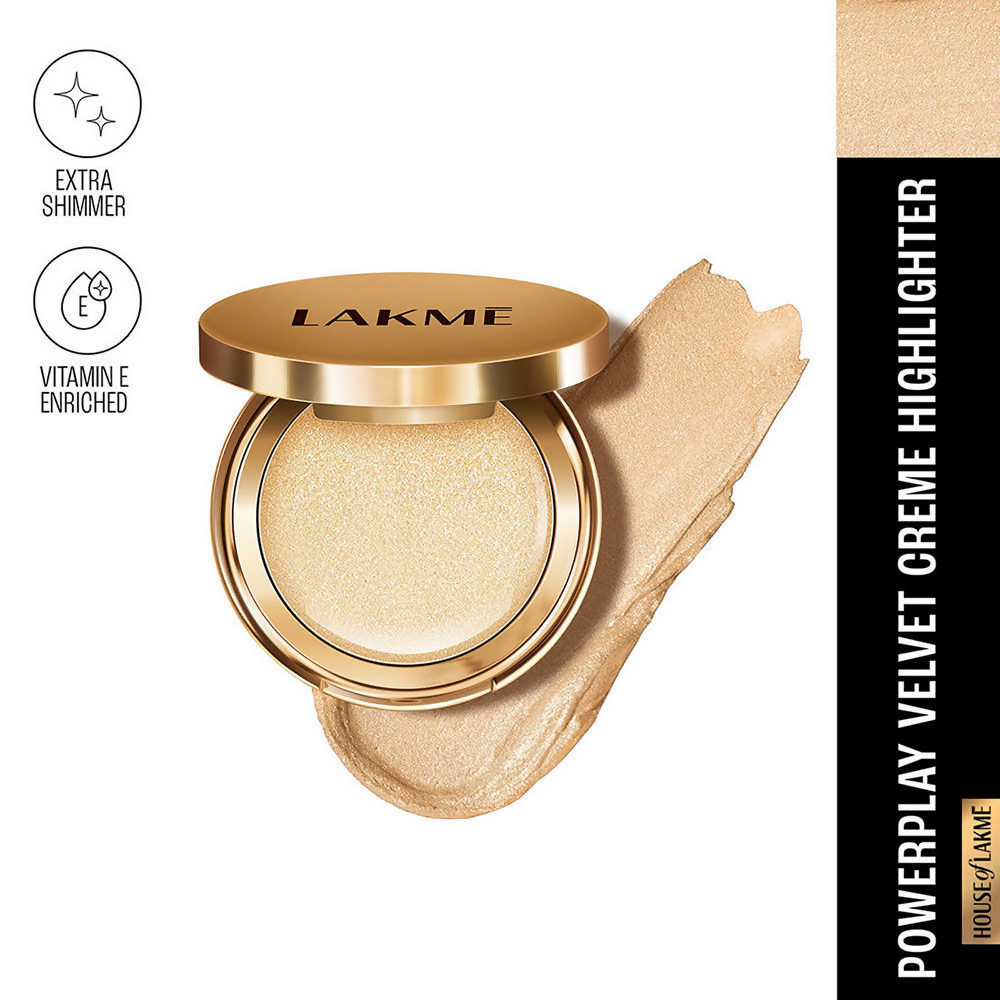 Lakme 9 to 5 Powerplay Velvet Creme Highlighter - Sultry Gold | Grocsy