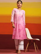 HOUSE OF KARI Floral Chikankari Embroidered Kurta | Grocsy