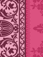 Dreamscape Pink & Beige Ethnic Motifs 144 TC Bedsheet with Pillow Covers | Grocsy
