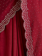 kasee Embellished Beads and Stones Silk Blend Saree | Grocsy
