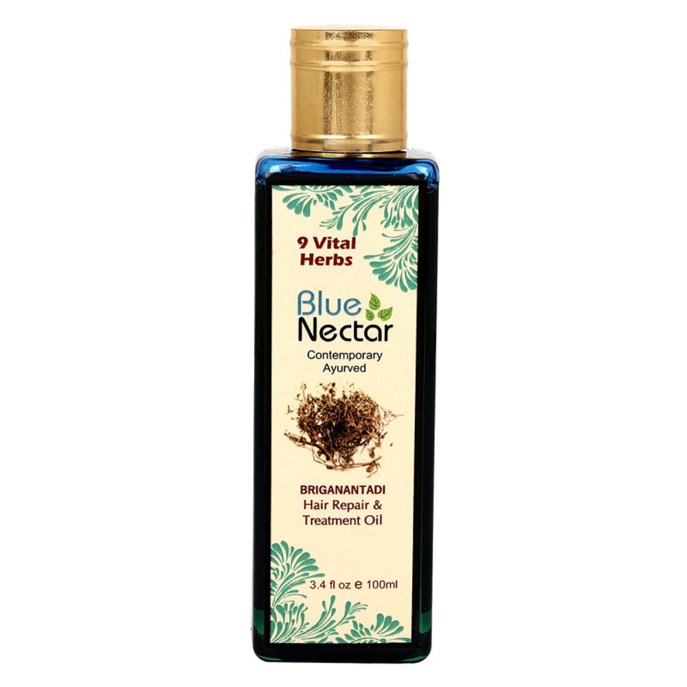 Blue Nectar Briganantadi Hair Repair & Treatment Hair Oil | Grocsy