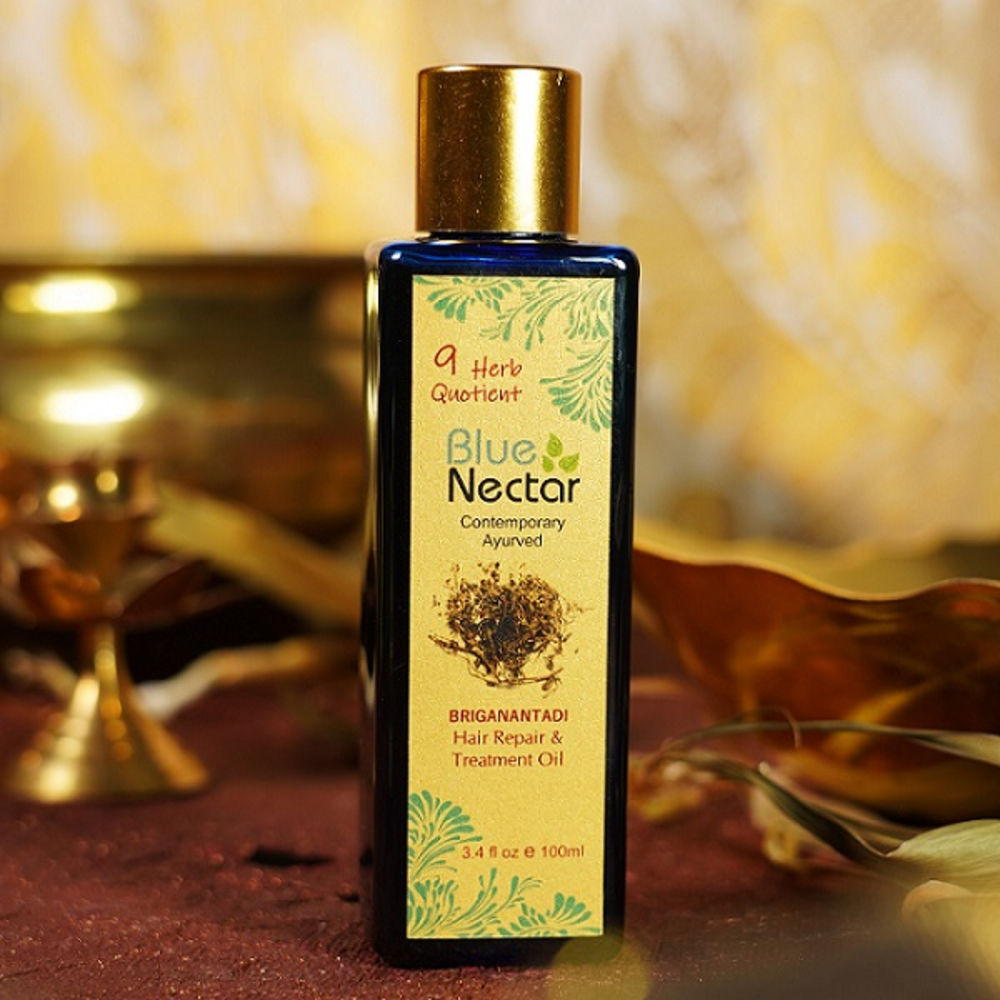 Blue Nectar Briganantadi Hair Repair & Treatment Hair Oil | Grocsy