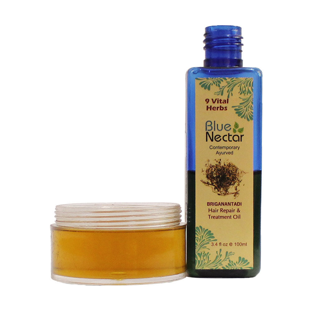 Blue Nectar Briganantadi Hair Repair & Treatment Hair Oil | Grocsy