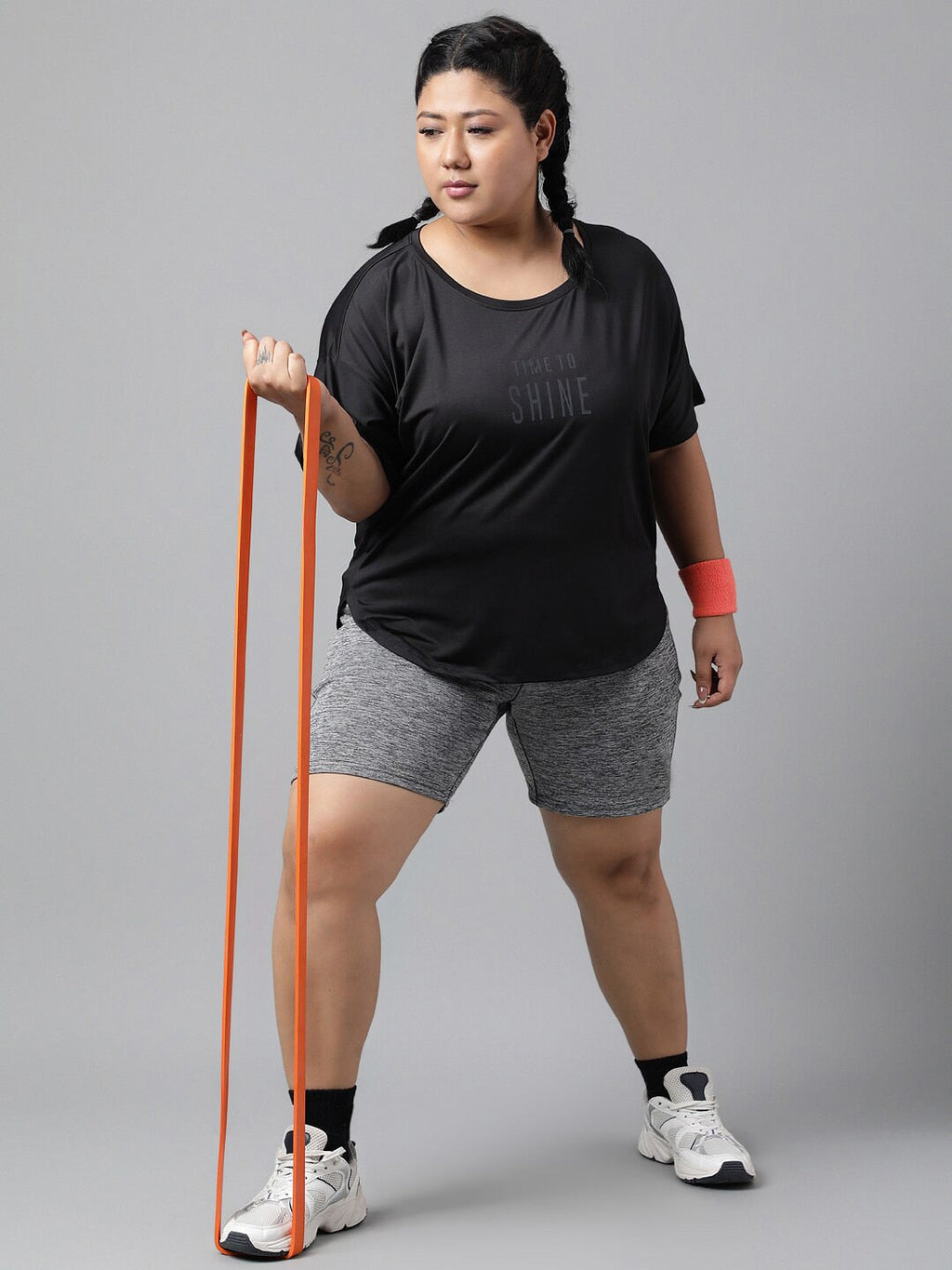 MKH Plus Size Typography Printed Dri-FIT Sports T-Shirt | Grocsy