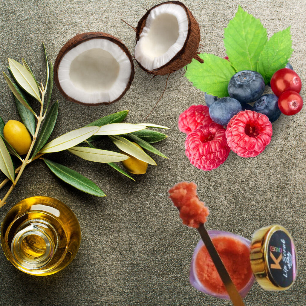 KINDED Lip Sugar Scrub Herbal Exfoliator - Mixed Fruit | Grocsy