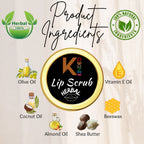 KINDED Lip Sugar Scrub Herbal Exfoliator - Mixed Fruit | Grocsy