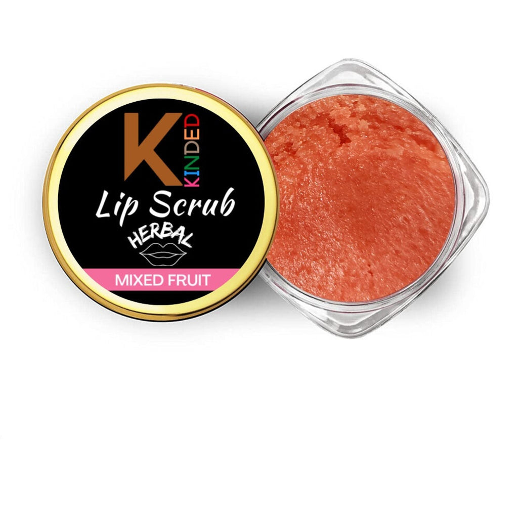 KINDED Lip Sugar Scrub Herbal Exfoliator - Mixed Fruit | Grocsy