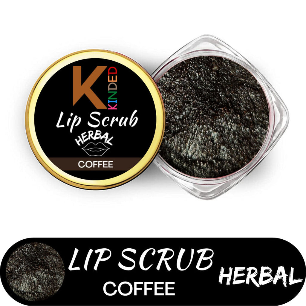 KINDED Lip Sugar Scrub Herbal Exfoliator - Coffee | Grocsy