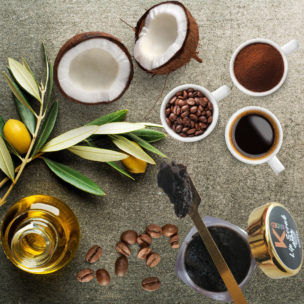 KINDED Lip Sugar Scrub Herbal Exfoliator - Coffee | Grocsy