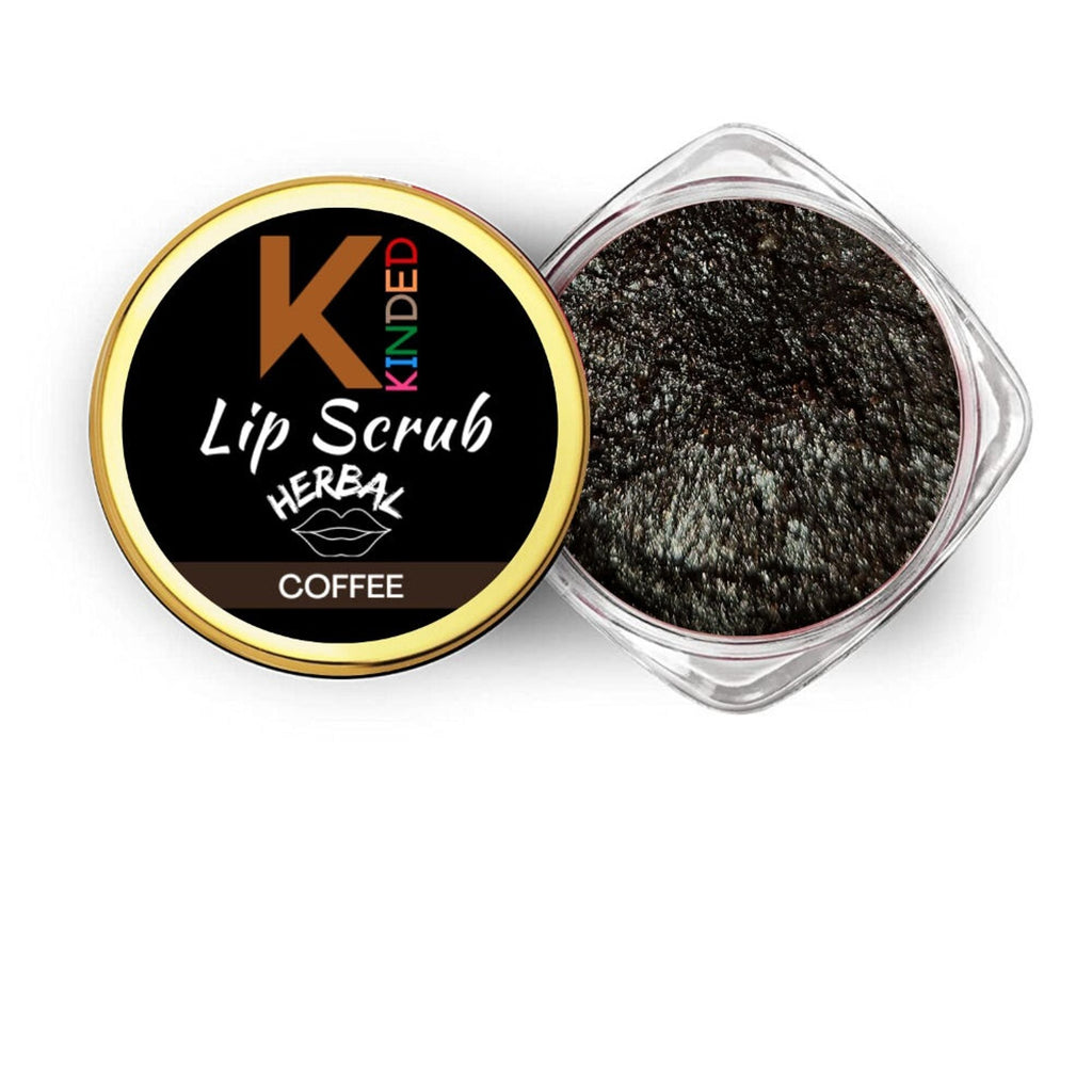 KINDED Lip Sugar Scrub Herbal Exfoliator - Coffee | Grocsy